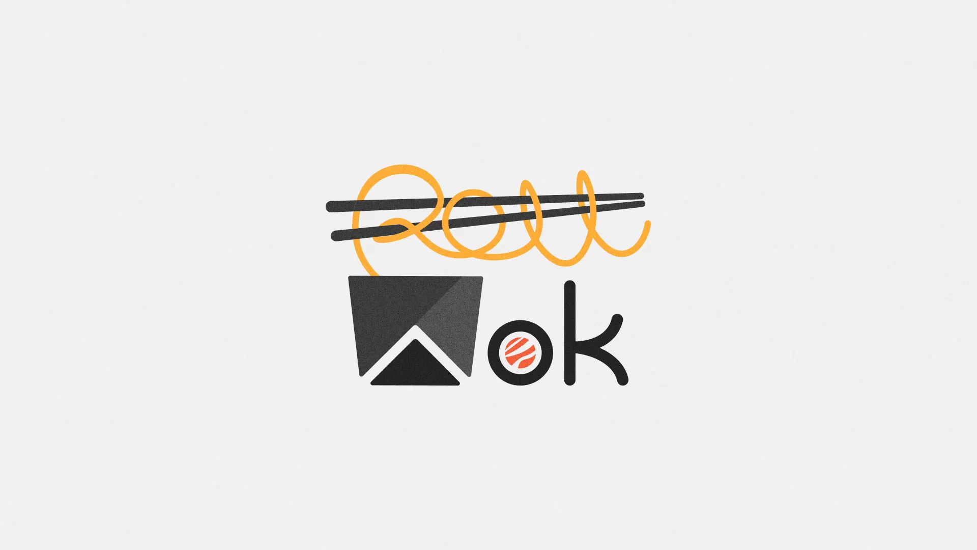 Разработка логотипа суши-бара «Roll Wok Club» в Южноуральске
